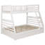 Lit superposé simple au-dessus de double à 2 tiroirs White-787651900