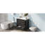 Meuble-lavabo noir 36 po avec lavabo en céramique, armoire de rangement abondante, 2 portes à fermeture douce et 5 tiroirs-1066455524