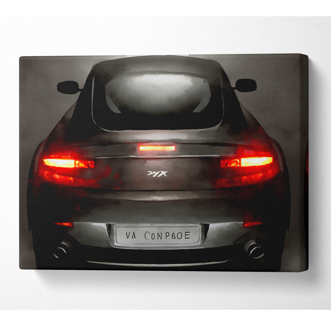 Aston Martin Vantage Gun Metal Grey Rear - Kunstdrucke auf Leinwand