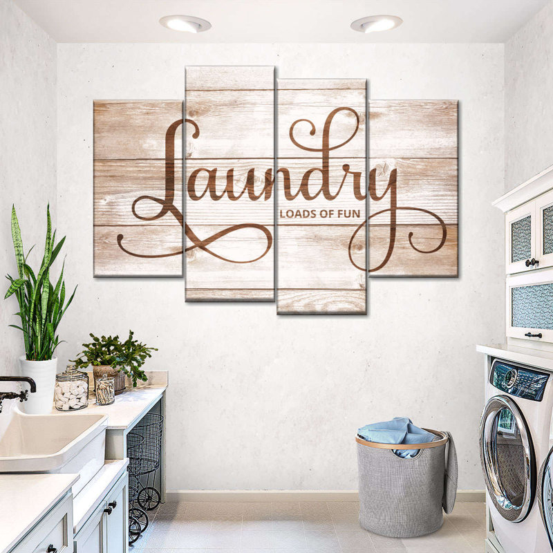 Impression inspirante et typographique sur une toile de 4 pièces, H 22 po x l 36 po x P 1 po