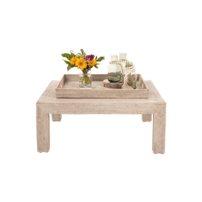 Everard Wicker Tray, Beige