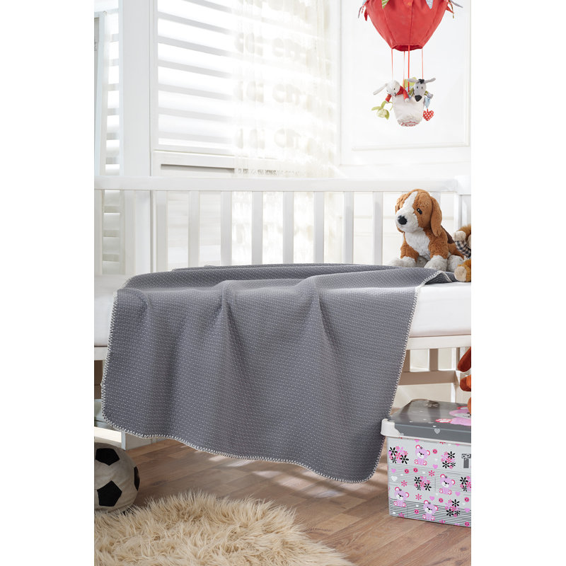 Couverture pour bébé 100% coton Parthena, Mauve, L 31 po x L 47 po