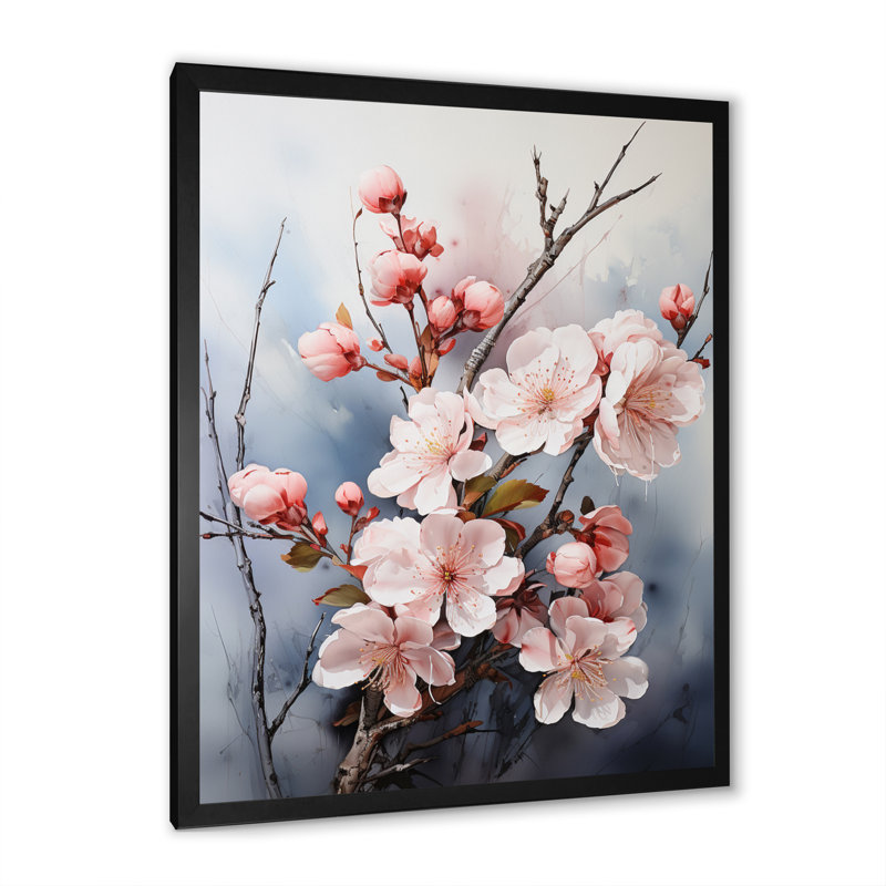 «Vittore Pink Blossoms Ethereal Delicacy I», reproduction, Cadre photo noir, H 40 po x l 30 po x P 1,5 po