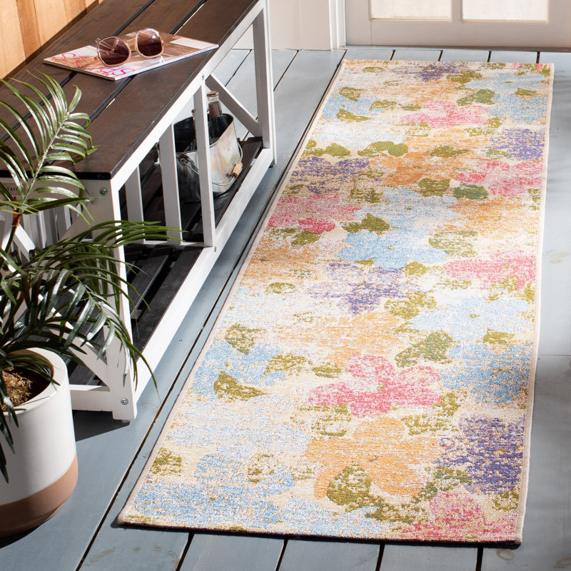 Laforet Performance Floral Indoor/Outdoor Area Rug, Runner 2' x 8'