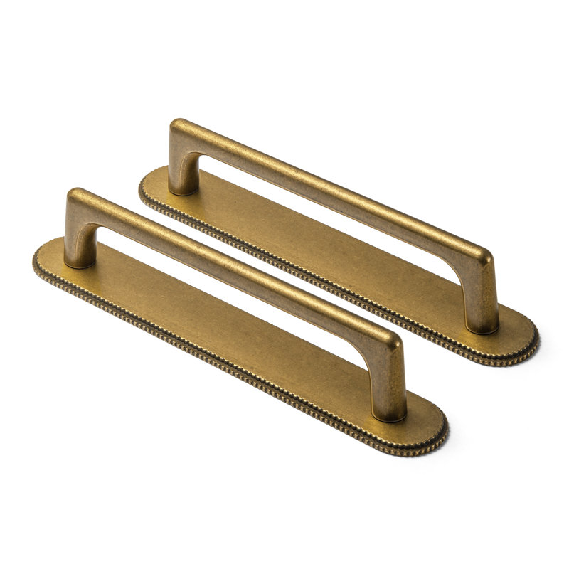 Classical Cabinet Bar Pull With Backplate(G019) Multipack, 5", Antique Brass