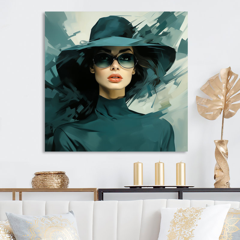 Portrait de femme haute couture haute couture III, H 16 po x l 16 po