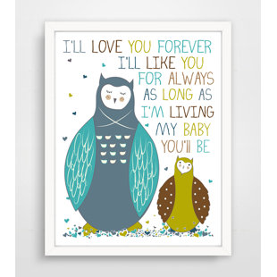 «I'm Love You Forever Owls», impression sur papier