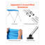 Toit bimini à 3 arcs pour bateau, auvent en polyester 600D avec structure en aluminium, auvent pare-soleil imperméable, L 6 pi x l (67 po à 72 po) x H 46 po, bleu pacifique