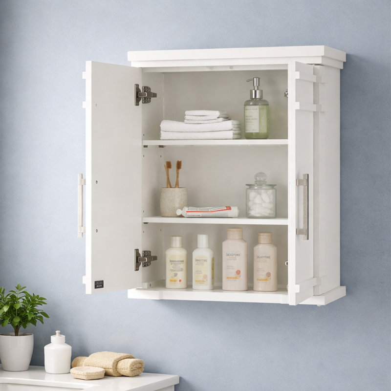 Lankford 24 Wood Wall Cabinet, White