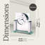 Metropolitan Analog Quartz Tabletop Clock with Alarm in Polished Silver/Clear