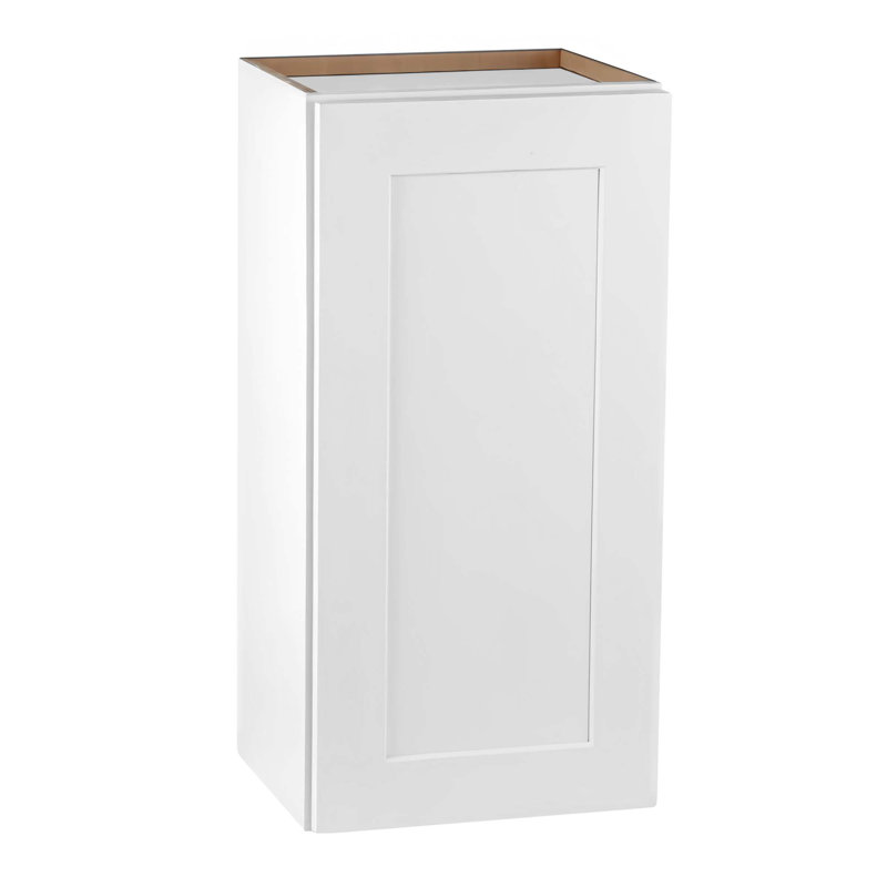 Armoire murale à 1 porte et 3 tablettes en bois massif pour rangement dans la cuisine, salle de bain, buanderie, tablettes réglables