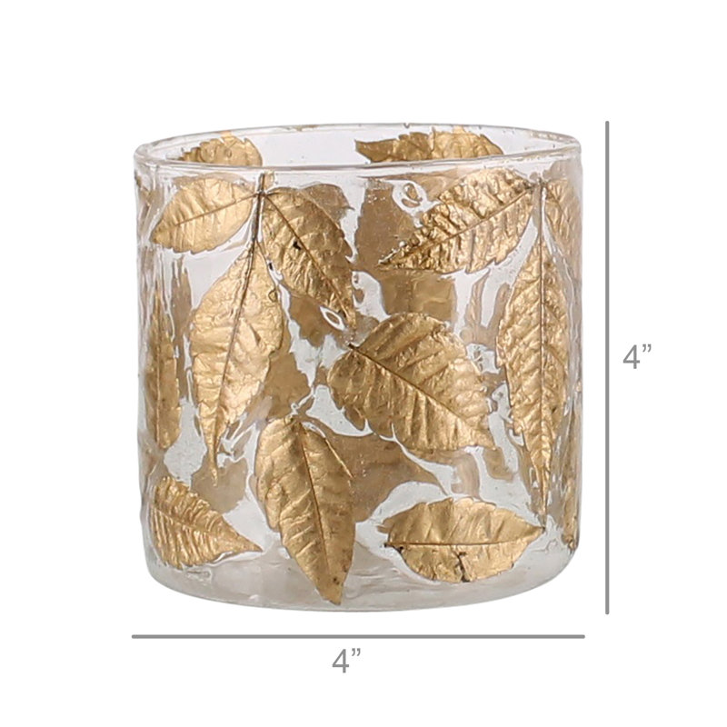 Porte-votive de table en verre, H 4 po x l 4 po x P 4 po