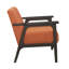 Fauteuil d'appoint en tissu et bois d'hévéa massif-195594233