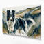 «Dogs Border Collie», art mural sur toile beige