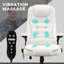Chaise de bureau blanche à hauteur réglable et fonction de vibration chauffante,