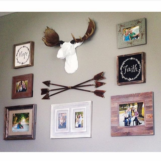 Handmade Rustic Animals Wall Decor on Resin, White/Natural