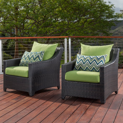 Chaise de patio avec coussins Sunbrella Fionnula