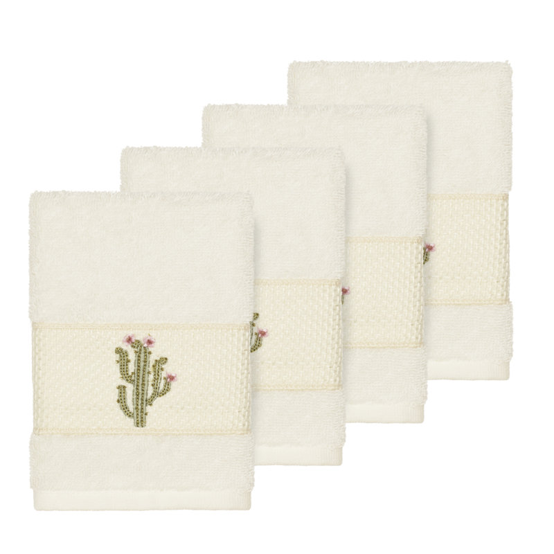 Ensemble de serviettes en coton turc 4 pièces Mila, Crème