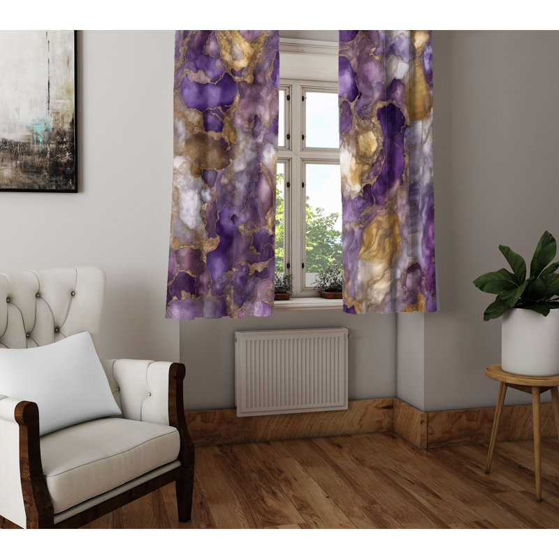 Paire de rideaux semi-transparents en polyester Areonia, L 40 po x L 52 po