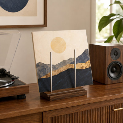 35 Lp Solid Walnut Wood Record Holder For Albums
