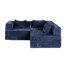 Lit de sol modulaire convertible 3 places bleu foncé sans ossature, en chenille, sans assemblage, idéal pour la poterie, les séances de visionnage de séries télé et bien plus encore.