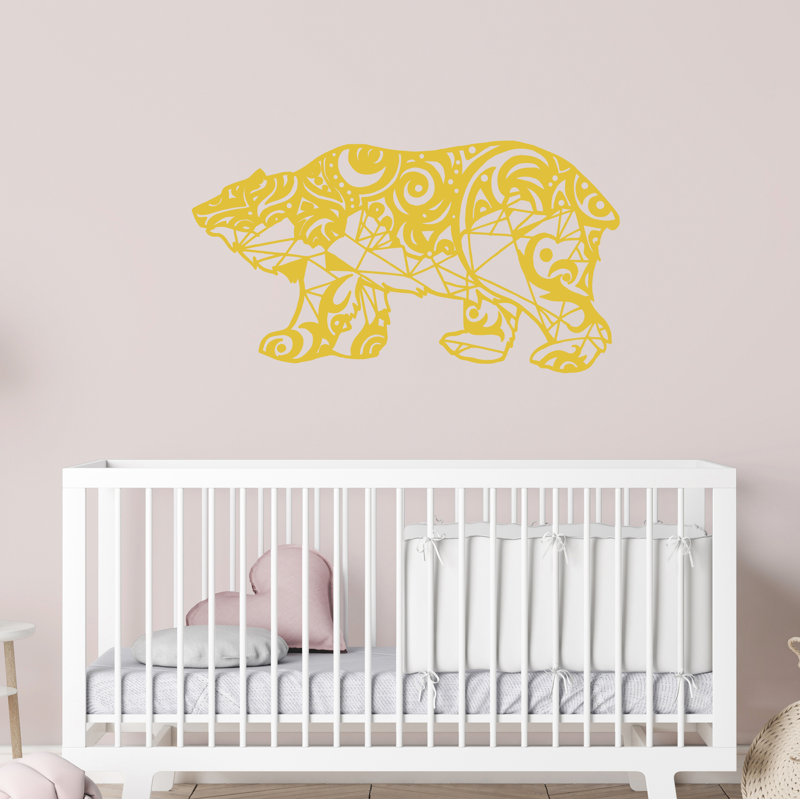 Adhésif décoratif ours polaire, H 15 po x l 28 po, Doré