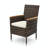 4-Piece All-Weather Brown Rattan Patio Dining Chair