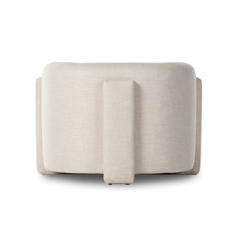 Rue Upholstered Barrel Chair, Dove Crescent Rayon / Viscose