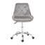 Chaise de salle à manger moderne en velours et - douce, ergonomique, réglable en hauteur. Gris, métal, capacité de charge maximale de 200 lb avec pieds réglables. Prises