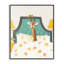 Good Morning Giraffe in Bed, giclée encadrée, design par Leah Straatsma-834846273-834846274