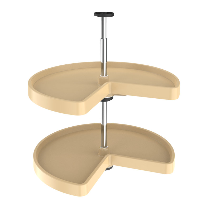 Tablette 2 pièces Rev-A-Shelf Lazy Susan, Amande, L 24,0 po x P 14,31 po