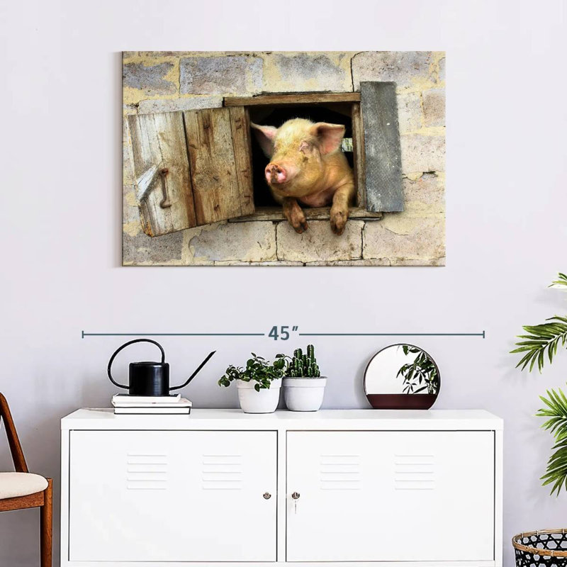 Brampt souriant cochon, H 24 po x l 36 po