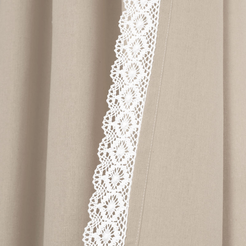 Paire de rideaux semi-transparents Rosalie, L 54 po x L 84 po, Neutre