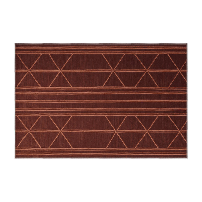 Trellis Brown Indoor and Outdoor Area Rug, Rectangle 9' x 12'