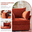 Fauteuil surdimensionné en chenille de qualité supérieure l 36 po avec coussin décoratif et coussins amovibles Merchelle-882055583-897701465