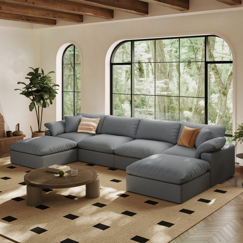 Canapé modulaire surdimensionné Cloud, Polyester gris