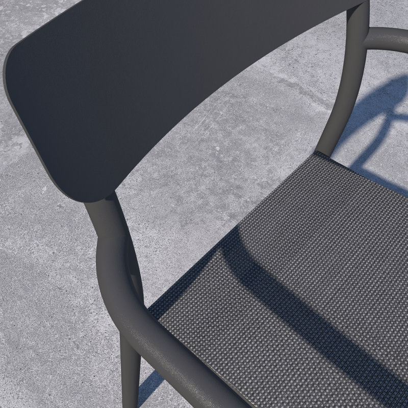 5Pc Outdoor Patio Dining Set - Gray Chairs