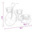 Outdoor Plant Stand, Tricycle Shape, Scrollwork, 30 Inch White Metal