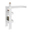 Table de bar H 43,1 po, 3 tablettes, blanc - Cuisine