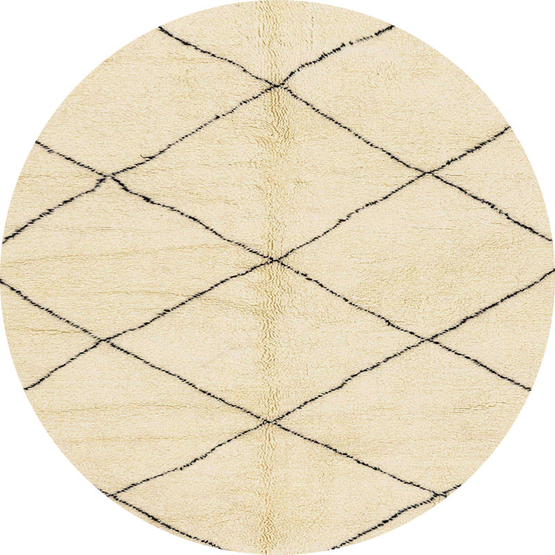 Tapis abstrait moderne 2929, Rond 7 pi