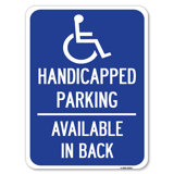 Handicapped Parking, Available In Back With Graphic/23911