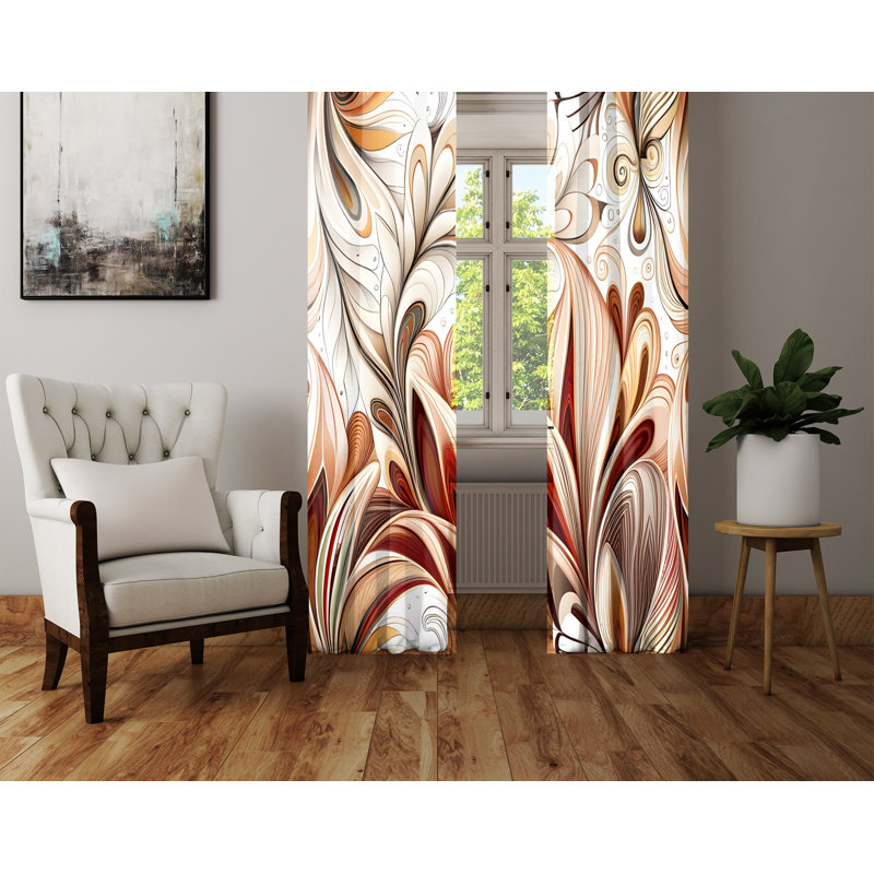 Paire de rideaux semi-transparents Aidelyn, L 56 po x L 78 po