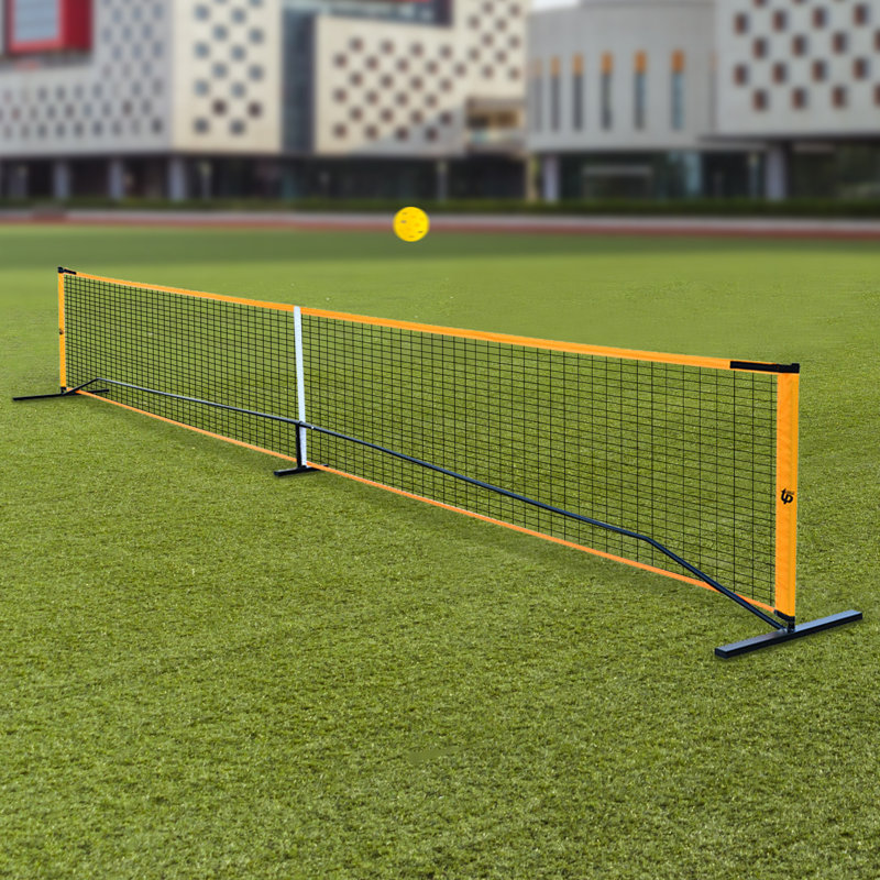 Ensemble de filet de pickleball portable avec sac de transport et 4 raquettes de pickleball