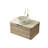Zavelle Modern Floating Plywood Bathroom Vanity with Marble-Pattern Vessel Basin & Sintered Stone Countertop-116549808