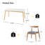 Ensemble de salle à manger 5 pièces moderne avec table rectangulaire en bois d'hévéa massif et 4 chaises rembourrées-717208719