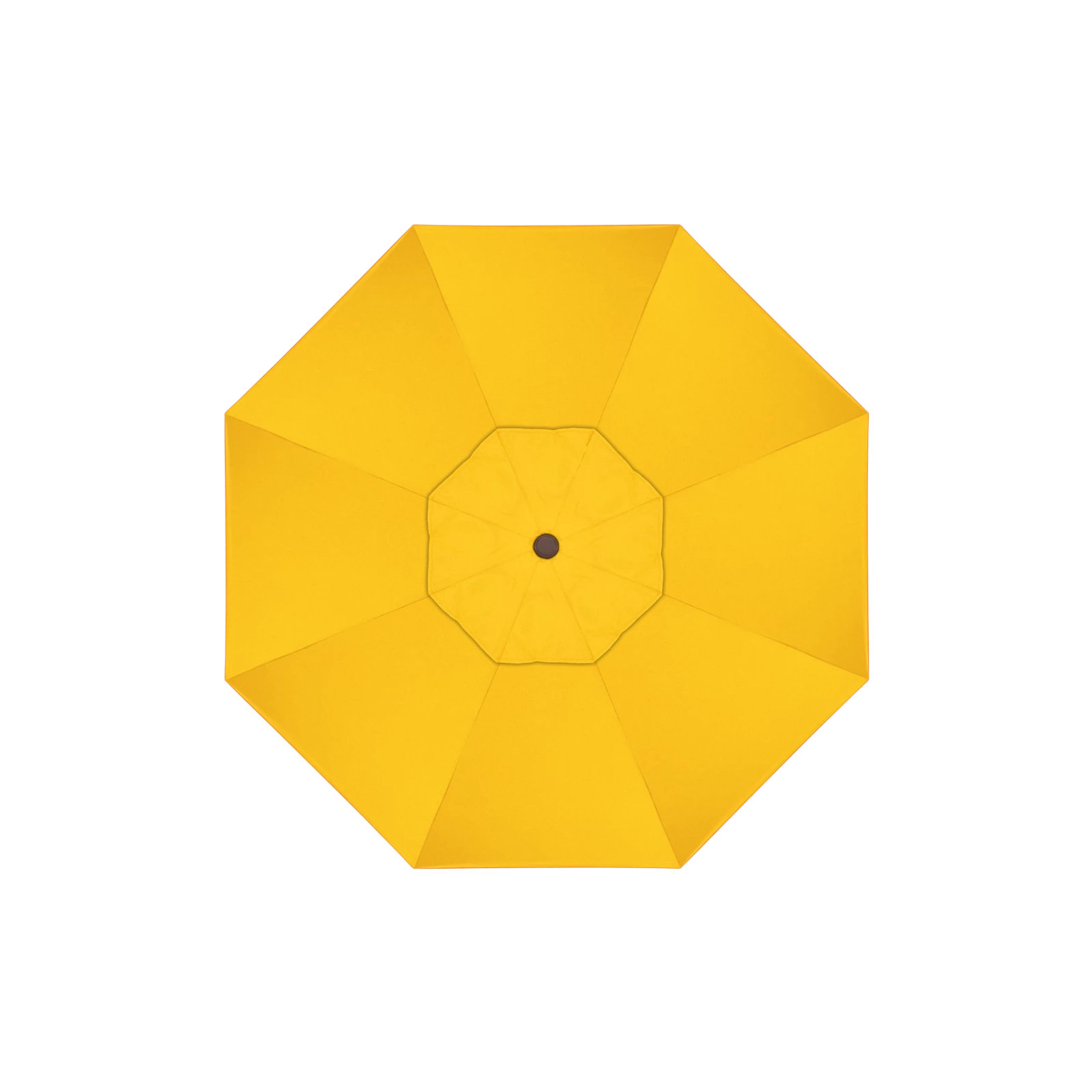 Roverta 9' Market Sunbrella® Umbrella, Canvas Sunflower Yellow Sunbrella® Canvas, Silver