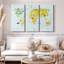 "Carte du monde des animaux" sur toile-1665677415