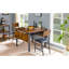 Table pliante compacte de style rustique 63,2 po x 35,5 po Space Brown