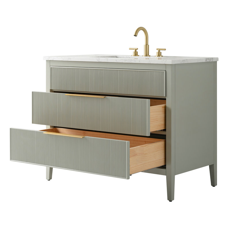Emma 42" W Single Vanity, Light Sage