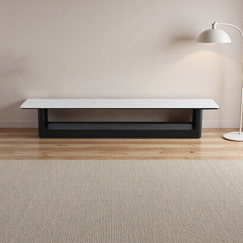 Meuble télé Minimalist, H 15,74 po x L 70,86 po x l 15,74 po, Blanc/Noir